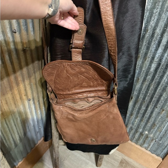 CIVICO 93 Crossbody Bag Womens Genuine Leather Woven Italy Boho Adjustable Purse - Picture 3 of 5